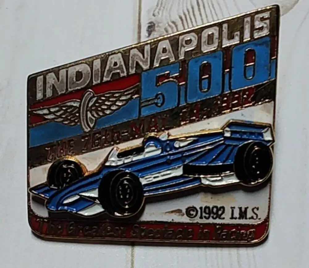 Indy 500 Souvenir Pin 1992 IndyCar Car Mount 76th Indianapolis 500